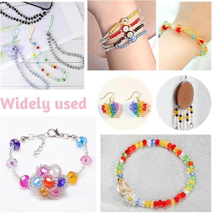 1000 Pcs Rondelle Faceted Glass Beads Crystal Glass Beads for Jewelry Making 4/6/8mm Faceted Briolette Rondelle Bead with Container for Earrings,Necklaces,DIY Beading Projects (Mix) - color: mix