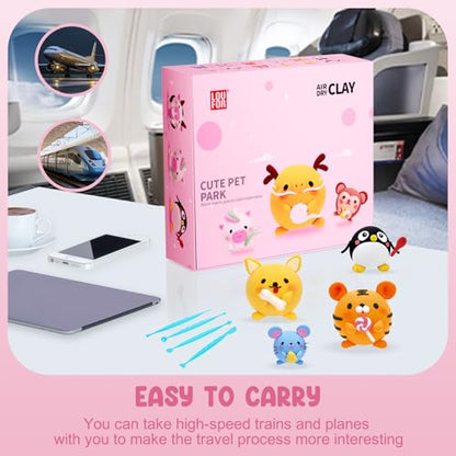 LOUFOR Air Dry Clay Kits for Kids, 12 Boxes - color: #03-Cute Pet Park