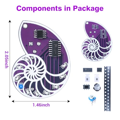 SMD Soldering Practice Kit, DIY LED Seashell Electronics Project