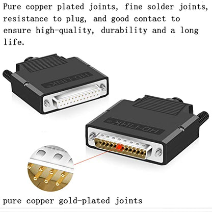 DB25 Solderless Connector, 10PCS Set, Includes 5 Male & 5 Female, 16mm Thin, RS232 Serial Port Adapter Breakout Board, for Tax Control Machine, Digital Camera, PLC etc. - style: 5PCS Male+5PCS Female