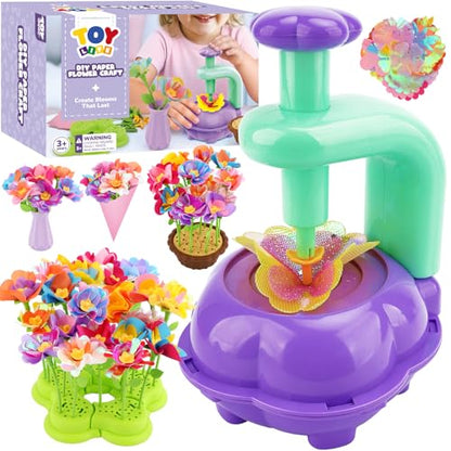 TOY Life DIY Flower Bouquet Craft Kit for Girls, Ages 3-8 - color: Purple-36 pack
