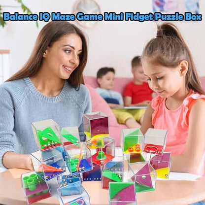 24 PCS Brain Teaser Puzzles for Kids,Balance IQ Maze Game 1.57 in