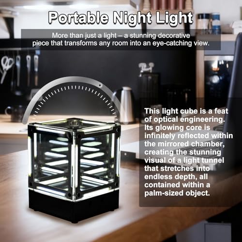 DIY LED Night Light Soldering Kit, 3D Mirror Cube Soldering Project Desk Decor with Adjustable Light Modes, Electronics STEM Present for Gamers and Makers
