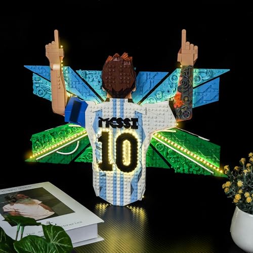 LED Lighting Compatible with LEGO 43018 Lionel Messi Celebration - JUST Lights,RC Light Kit Compatible with LEGO 43018,NOT Included The Model