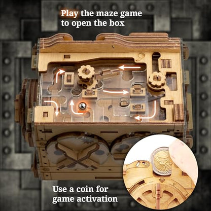 iDventure aMAZEing Safe, Money Puzzle Box for Adults, Box for Cash Gift - color: A-maze-ing Safe