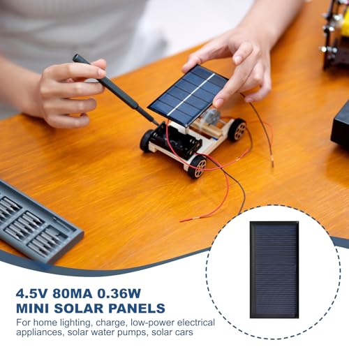 MECCANIXITY 8Pcs 4.5V 0.36W 80mA Mini Solar Panels, Small Solar Photovoltaic Power Cells Charge DIY Electric Toy Materials Kits - style: 4.5V 0.36W 0.08A