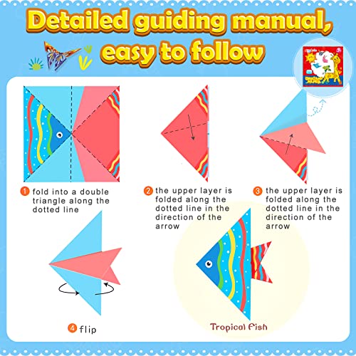 308 Sheets Origami Paper Kit for Kids Ages 5-8 8-12 with Instructional Book