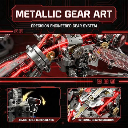 Mosquito Building Block – Hand-Crank Moving Wings & Abdomen Model Kit, STEM DIY Construction Set Great Birthday Idea for Teens & Adults - color: Black