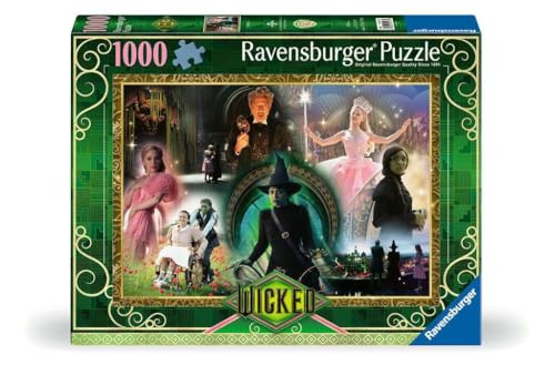 Ravensburger - Wicked: Act I - 1000 Piece Jigsaw Puzzle - Bold, Bright, and Stunning Imagery from The New Version of Wicked - Frameable - Premium Quality - Puzzles for Adults