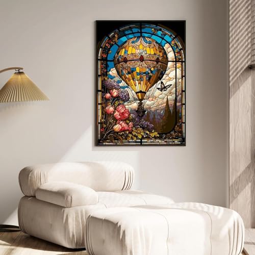 Hot Air Balloon Diamond Painting Kits for Adults, Diamond Art Kits 12x16in - color: Style 1