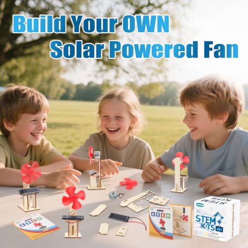 6 Set Solar Fan STEM Kits for Kids Ages 6-12, Science Kits for Classroom