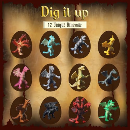 Dragon Dig Kit, 12 Dragon Egg with Dragon Toys for Boys 6+ - color: Dragon Dig Kit