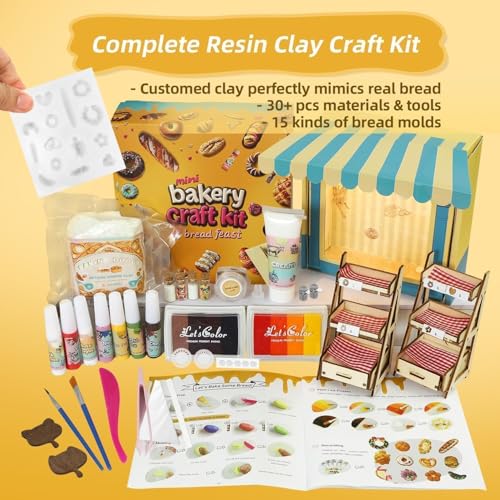 iLAND Crafts for Teens 14-16 Adults Bakery DIY Clay Art Kit, Birthday Gifts - style: Clay Bakery w/ Spotlights