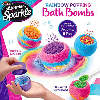 Cra-Z-Art Shimmer 'n Sparkle Rainbow Popping Bath Bombs Kit