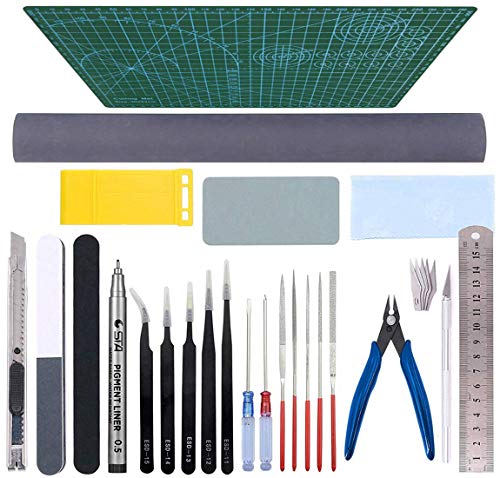 Qovydx Gundam Tools Kit 32Pcs, Gunpla Tools, Gundam Model Kit Tool, Bandai Tool Kit, Craft Set for Building, Repairing and Fixing - color: 32pcs Gundam Tools Kit