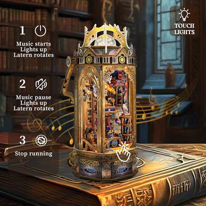 3D Wooden Puzzle for Adult DIY Dollhouse Kit Model Lantern Set - color: The Lantern of Gaiaxy