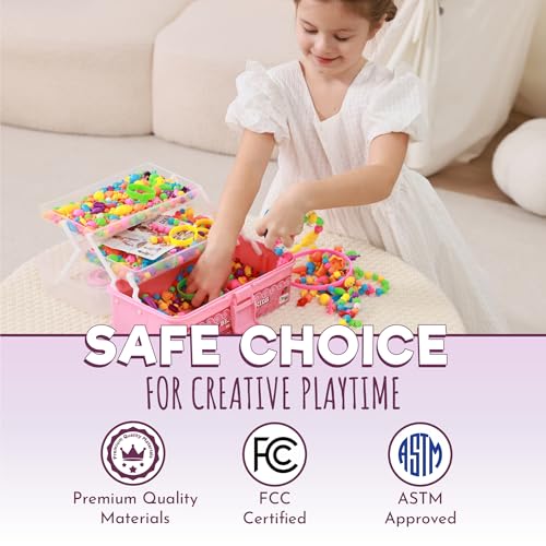 Orian Jewelry Making Kit for Girls, 850+ Pop Beads, Bracelet & Necklace - size: 850+ Piece Set