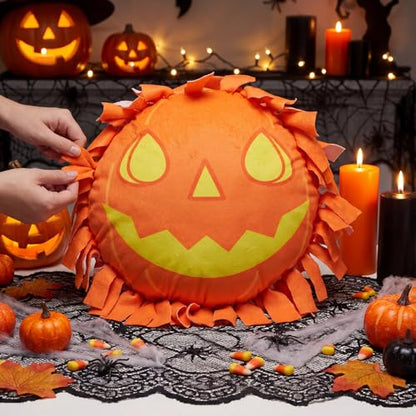 Weysat 6 Sets Halloween Pumpkin Tied Pillow Craft Kit Jack-o'-Lantern - style: Halloween Pumpkin