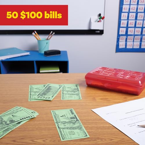 Learning Advantage One Hundred Dollar Play Bills, Set of 50 Paper Bills - style: $100 Bills
