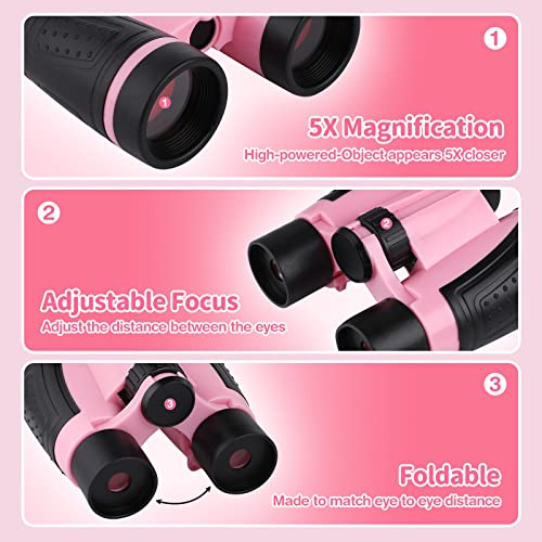 GIFTINBOX Bug Catcher Kit for Kids - Outdoor Explorer Toys Set for Kid - Bug Catching Kits with Binoculars Nature Adventure Toy for Girls Boys - Kids Exploration Gifts for Girl 3-12 Years Old