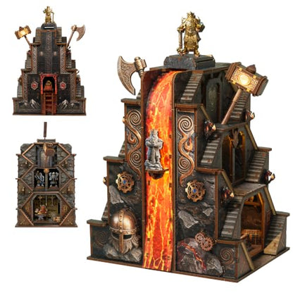 NookMaster Book Nook Kit with LED Light DIY Miniature Dollhouse for Adults - color: Ironpeak Forgeworks