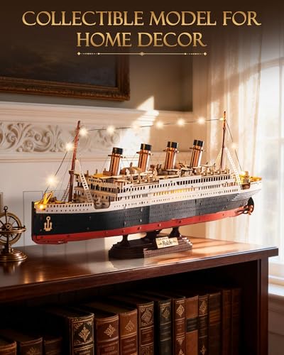 Rolife 3D Wooden Puzzle Titanic Model Ship Kit 19.5" 433Pcs LED