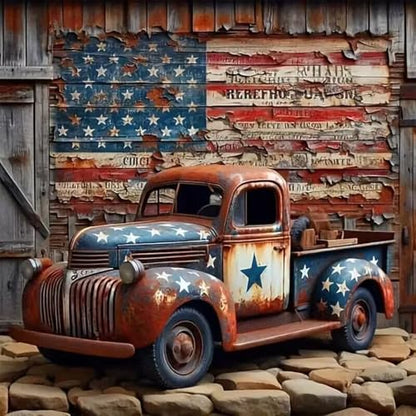 CHWGLFGG 5D Truck Diamond Art Kits for Adults Beginners 13.7x13.7inch - color: JK452-A