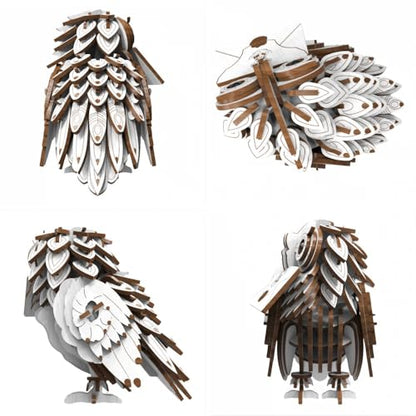 CRAFTHUB Harry Potter 3D Puzzle for Adults - 2025 Updated Version – Hedwig Owl – Medium Size Wooden Puzzle with 120 Pieces – Officially Licensed Merchandise – 6.37"x6.37"x4.72"