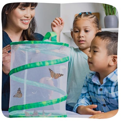 Insect Lore Raise and Release Butterfly Garden Kit – Caterpillar Habitat with redeemable Voucher – STEM-accredited Butterfly Growing Kit for Kids, Classrooms, and Homeschool Learning - size: 11.5 inch