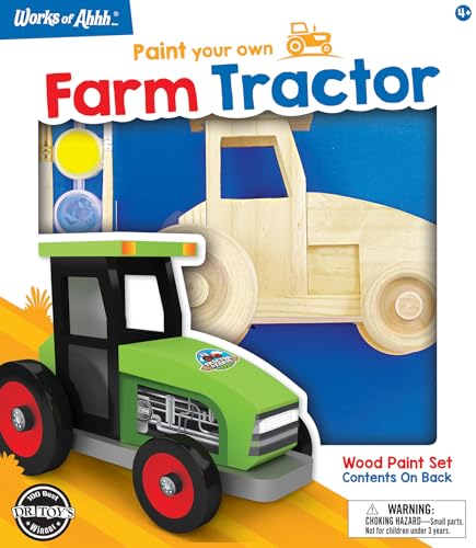 Works of Ahhh... Craft Set - Farm Tractor Premium Wood Paint Kit - style: Farm Tractor