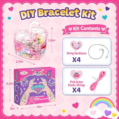 Umikk Charm Bracelet Jewelry Making Kit for Girls 8-12 Kids' Arts Craft Kit - size: 4（5.2“x6”）