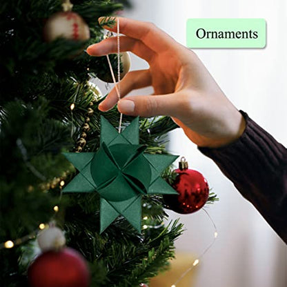 Glossy, Forest Green Paper Strips for Weaving Projects. Paper Strips for Moravian Stars, German Stars and Froebel Stars. 50 strips per pack (Glossy Forest, 3/4 x 25 inch) - size: 3/4 inch wide