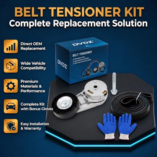 Serpentine Belt Drive Kit with Tensioner Compatible with Chevrolet Malibu 2005-2012 Classic 2005, Pontiac G6 2006-2010 Solstice, Saturn Aura Sky 2.0L 2.2L 2.4L, Replace 38177 24430296 5PK1021 - size: T38177+5PK1021