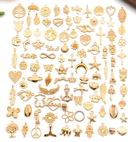 Jewelry Making Charms Pendants for Bracelet Bulk lot Necklace Earrings Keychain Charms Beads DIY Kit Trendy Craft