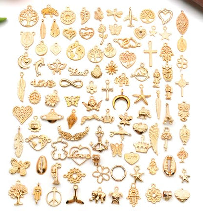 Jewelry Making Charms Pendants for Bracelet Bulk lot Necklace Earrings Keychain Charms Beads DIY Kit Trendy Craft