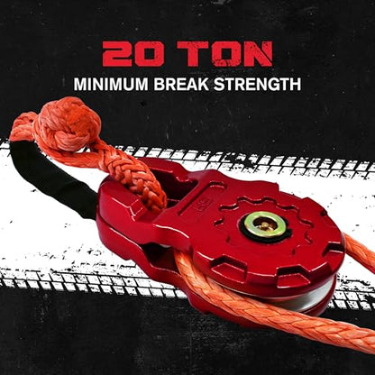 GearAmerica Ultra Snatch Block Pulley 20T - Aluminum, Black - Off-Road - color: Ultra Snatch Block Red 20 Ton