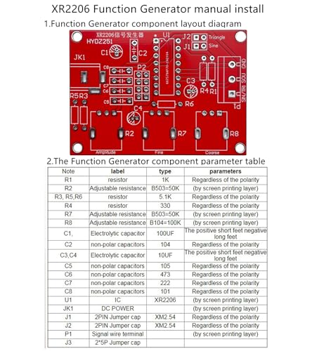 XR2206 High Precision Function Signal Generator DIY Kit