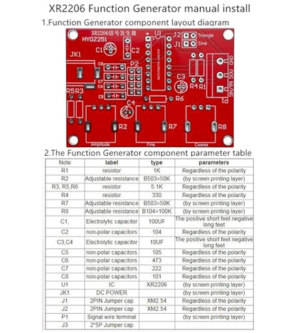 XR2206 High Precision Function Signal Generator DIY Kit