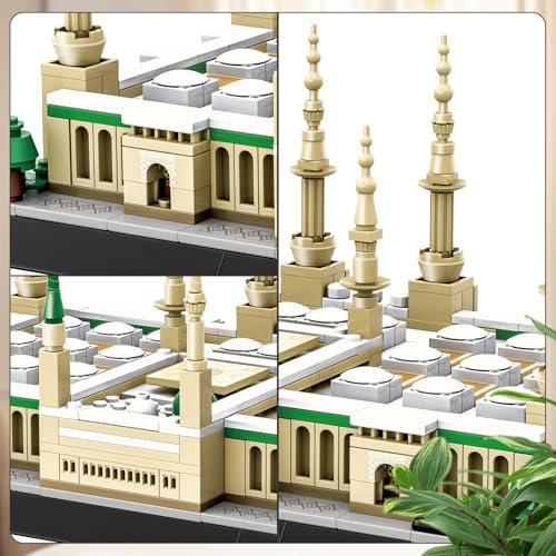 Prophet's Mosque-Medina Building Blocks Set, Islamic Educational Toy for Kids, DIY 3D Model Kit, for Architectural Collection (594Pcs)