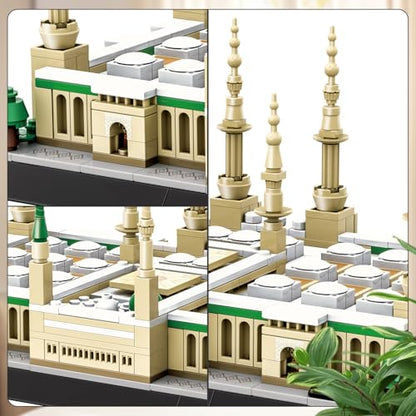 Prophet's Mosque-Medina Building Blocks Set, Islamic Educational Toy for Kids, DIY 3D Model Kit, for Architectural Collection (594Pcs)