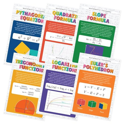 Quarterhouse 6 Poster Mathematical Functions Classroom Set - color: Mathematical Functions