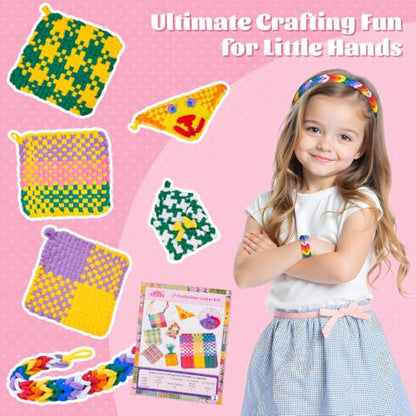 PREBOX Weaving Loom Loop Refill,7 Inch 500 Pcs in 10 Vibrant Colors, Potholder Loops, Loom Refill Loops Craft for Kids - color: Loom Refill - Multicolor - 288pcs