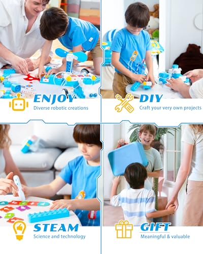 WhalesBot B3 Pro 24-in-1 Coding Robot Kit, Educational STEM Toy, Advanced Smart Programming for Educators, Robot Building Set with Controller&Motor&Sensors for Kids 4-6, 5-7 - style: WhalesBot B3 Pro Coding Robot