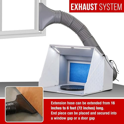 Master Airbrush Portable Airbrush Spray Booth Kit with Dual Exhaust Fans - color: Gray