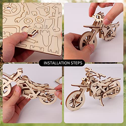 calary 3D Wooden Puzzle Simulation Animal Dinosaur Assembly DIY Model Toy for Kids and Adults,Set of 6 - style: B- Miliatary Vehicles
