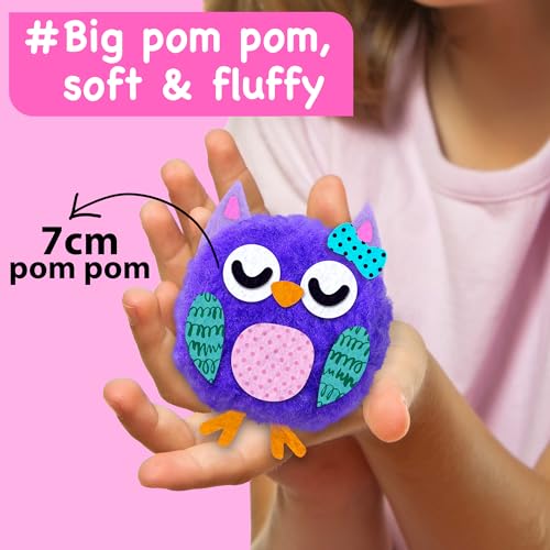 EZCRA Pom Pom Craft Kit - 10-in-1 Unicorn and Animal DIY Set - color: Girly Animal