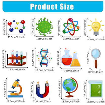 JUNEBRUSHS 60Pcs Science Bulletin Board Decorations Classroom Cutouts - style: Scientific Style