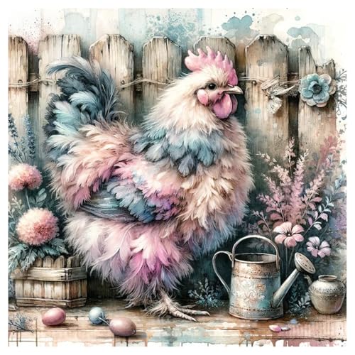 Chicken Diamond Art Kits for Adults, Diamond Painting Kits 14x14 Inch - color: Style 56