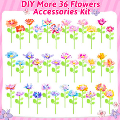 Osllate Upgraded Flower Bouquet Accessories Set for Making 36 Flowers, DIY Arts & Crafts Toy Accessories Flowers Making Toy Kit