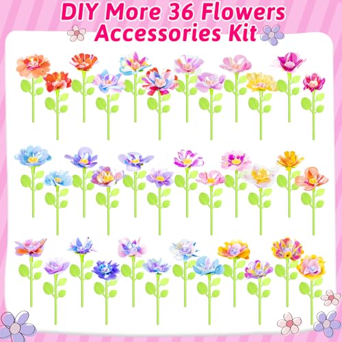 Osllate Upgraded Flower Bouquet Accessories Set for Making 36 Flowers, DIY Arts & Crafts Toy Accessories Flowers Making Toy Kit